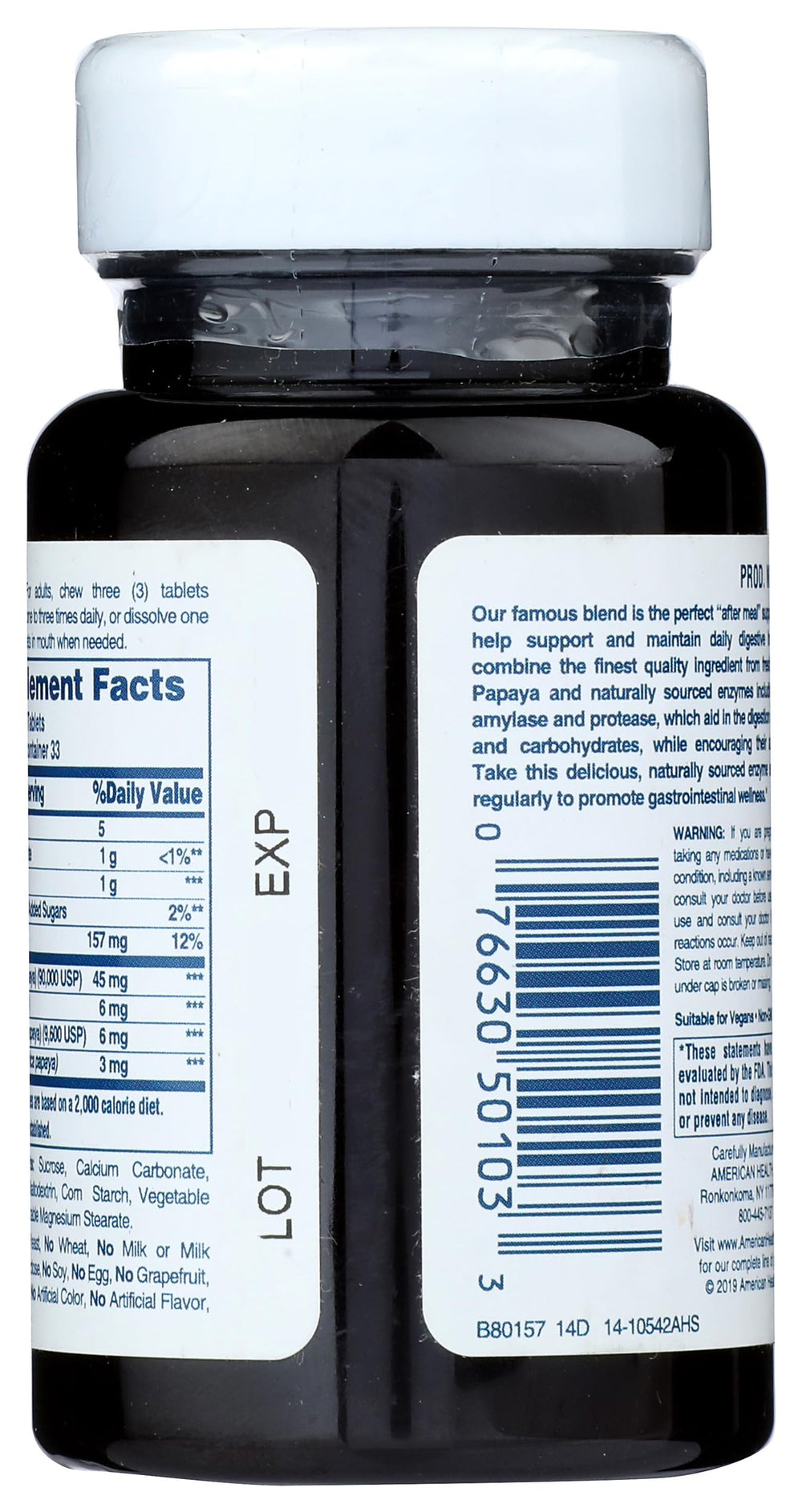 AMERICAN HEALTH Papaya Enzyme Original, 1.45 Pounds