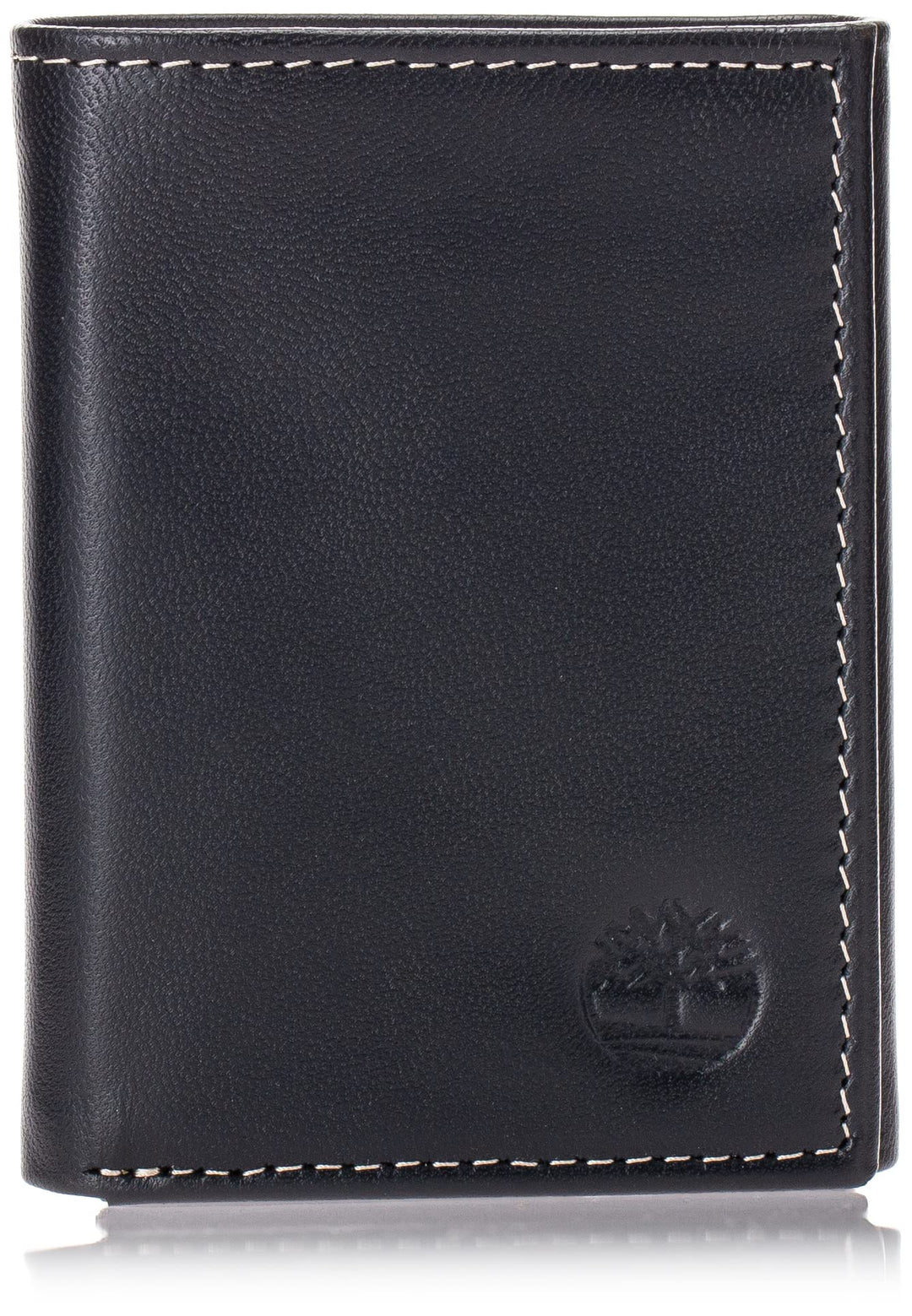 Men's Leather Trifold Wallet with Id Window, Black (Cloudy), One Size