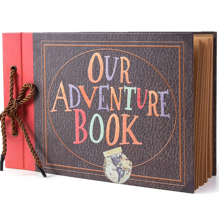 Scrapbook Photo Album Our Adventure Book Up Movie Scrap Photo Book Embossed Words DIY Memory Book for Couple Travel Friend