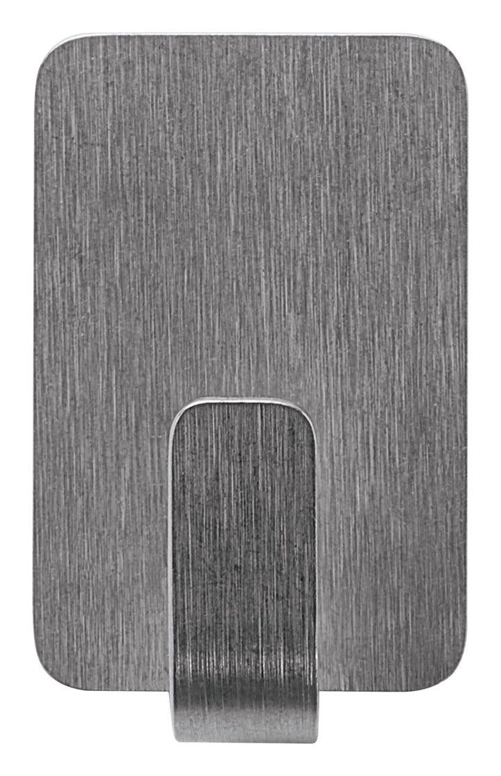 Small Stainless Steel Metal Hooks 8 Hooks, 10 Strips, Holds up to 0.5 lb, Removable Self Adhesive Hooks, Great for Wall Décor