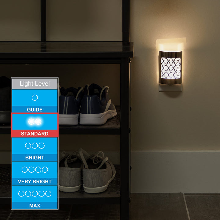 CoverLite LED Night Light, Decorative, Plug-In, Smart Dusk-to-Dawn Sensor, Home Décor, Ideal for Bedroom, Bathroom, Kitchen, Hallway, UL-Certified, 11332, Oil Rubbed Bronze | Geometric