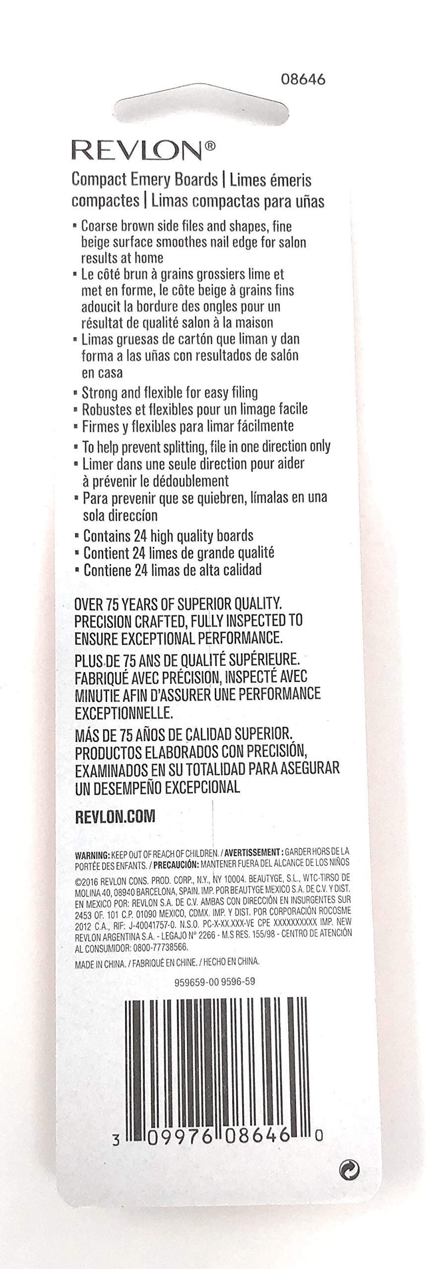 Revlon Compact Emery Boards, 24-Count