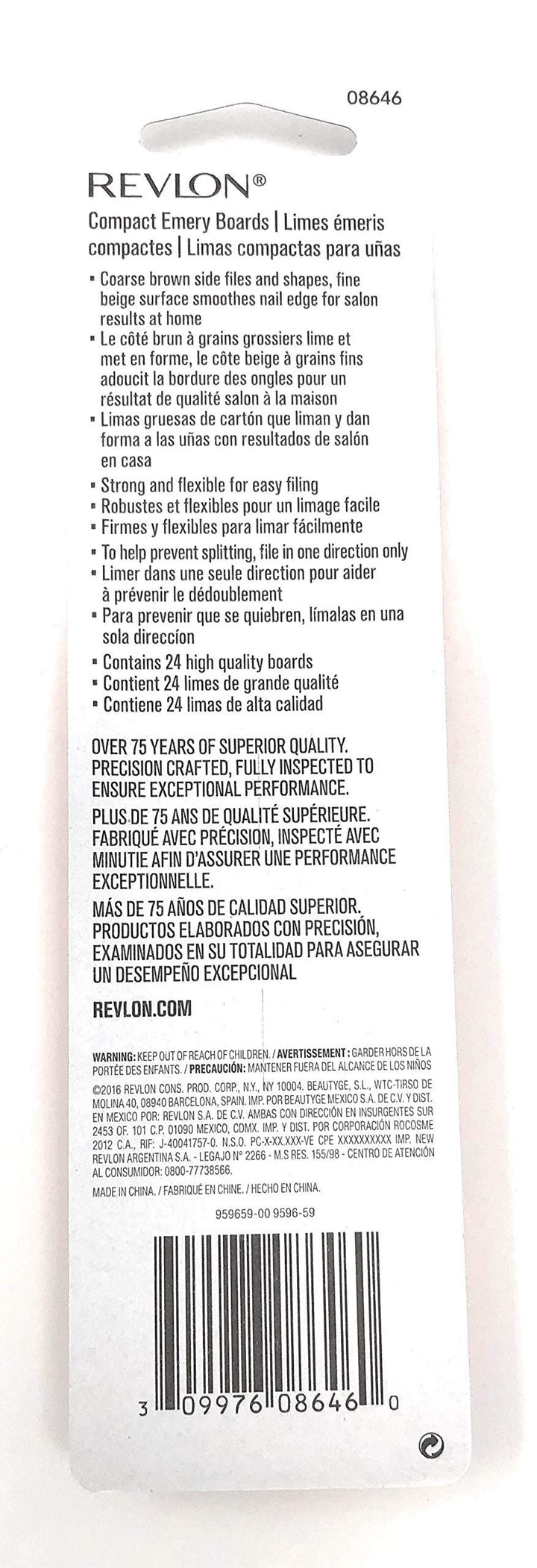 Revlon Compact Emery Boards, 24-Count