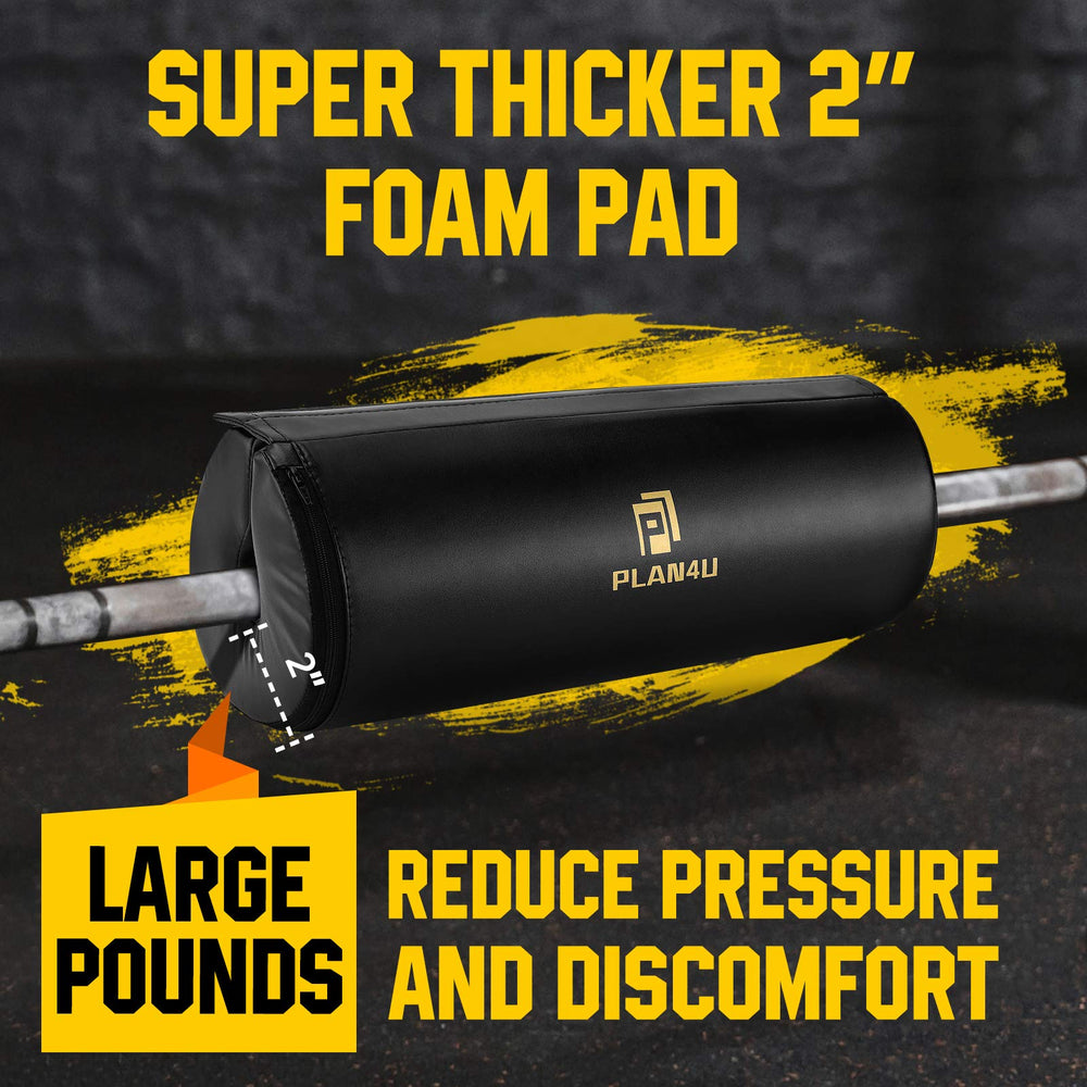 Barbell Pad for Bench Press Hip Thrust Weightlifting, Upgraded Board Press with 2 inches Non-Slip Thickness Leather Foam Pad Fits Standard Olympic Bars for Powerlifting Bench Workout, Black