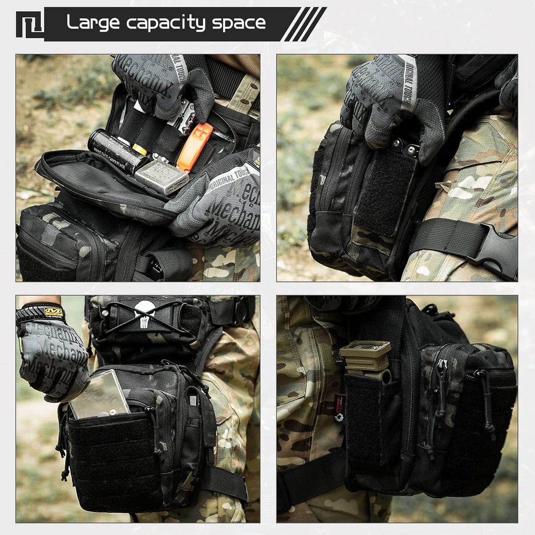 Drop Leg Bag for Men Women Military Tactical Thigh Pack Pouch Multifunctional Tactical Package Outdoor Hiking Thigh Bag, Nylon