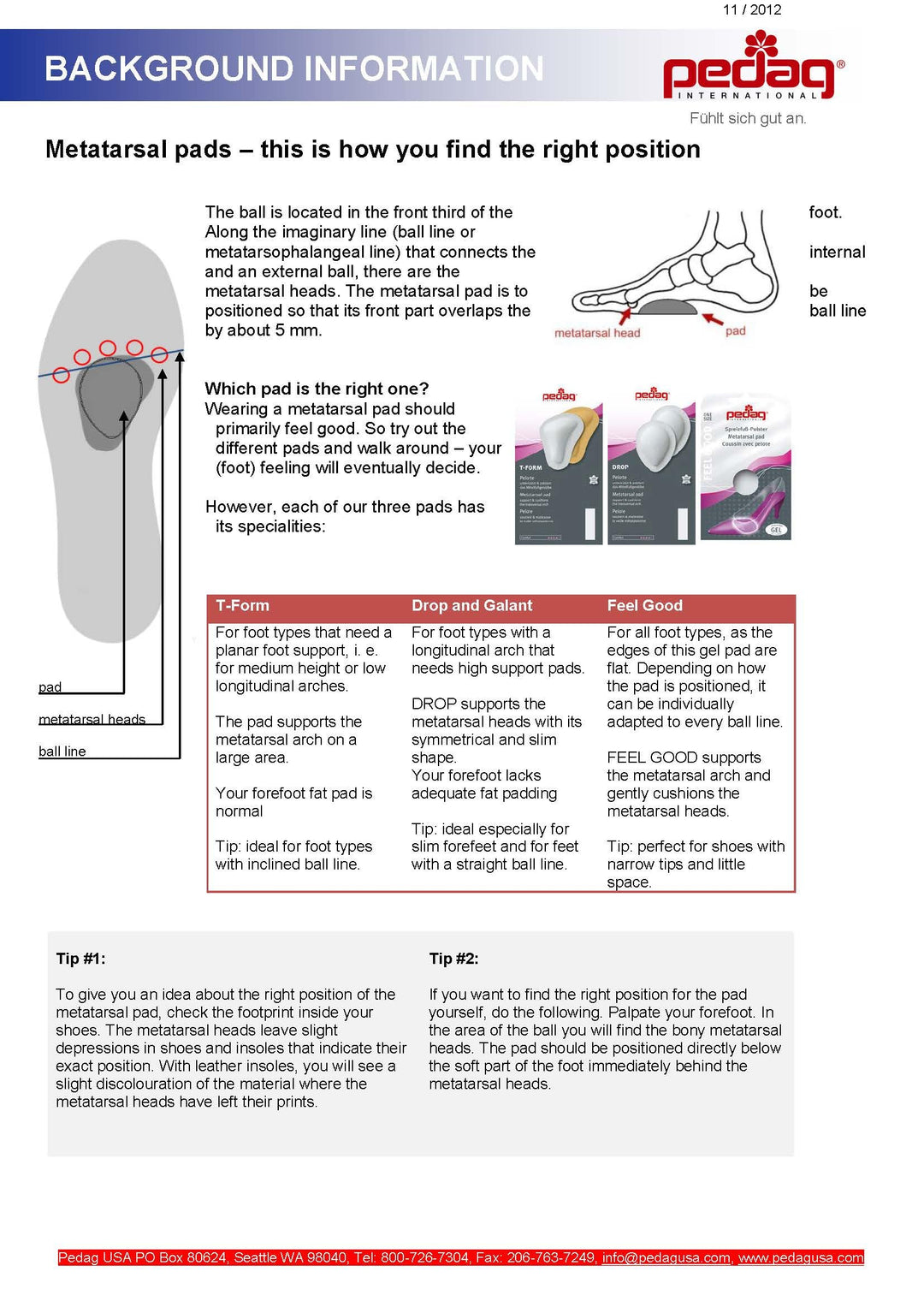Drop Anatomically Correct Metatarsal Arch Pads to Lift and Shape, Leather, Large (EU 41-43/ US W11-13/M 8-10)