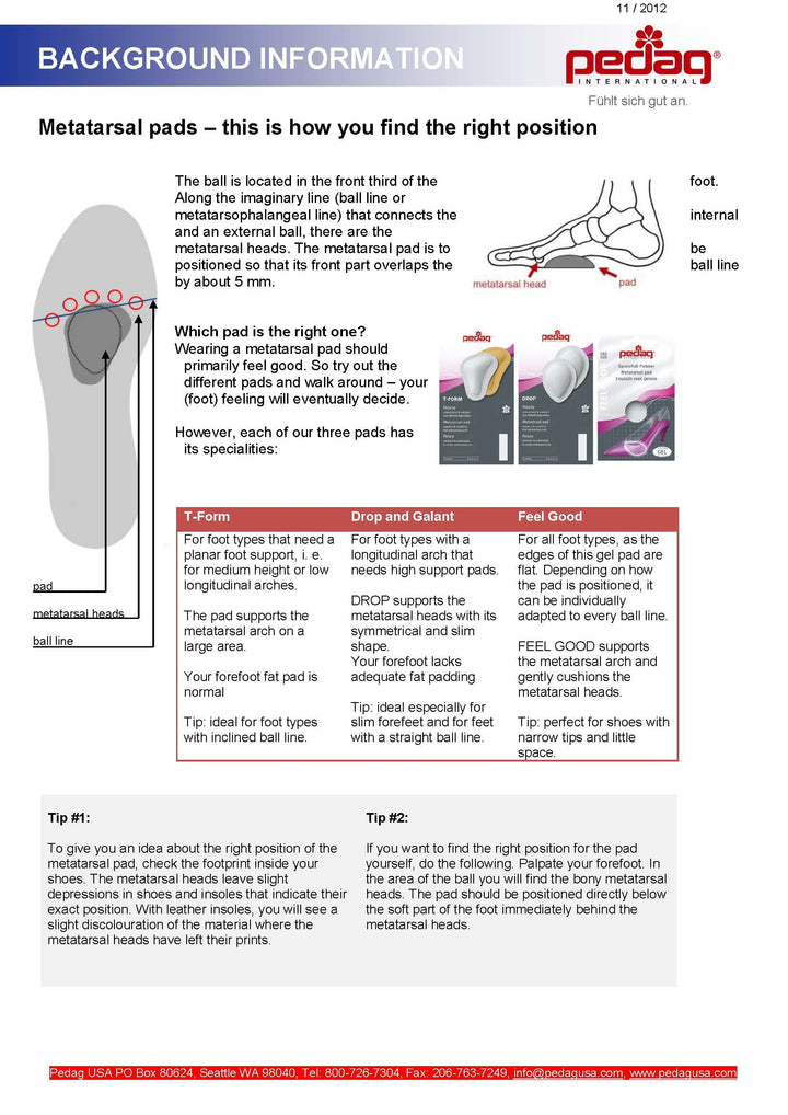 Drop Anatomically Correct Metatarsal Arch Pads to Lift and Shape, Leather, Large (EU 41-43/ US W11-13/M 8-10)