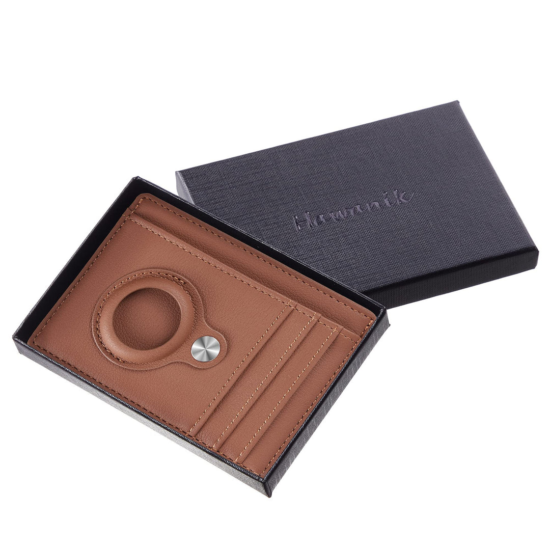 Slim Minimalist Front Pocket Air Tag Wallet, Mens Wallet with Airtag Holder