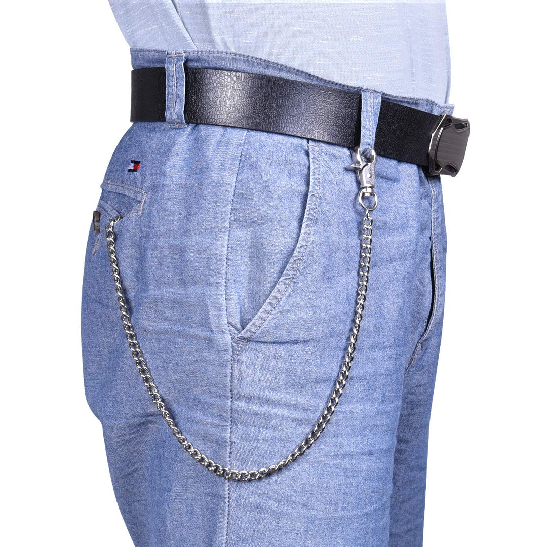 Wallet Chain, 16 inch Heavy Duty Pocket Keychain with Lobster Clasps and 2 Keyrings for Keys, Wallet, Jeans, Pants, Belt Loop, Purse and Handbag