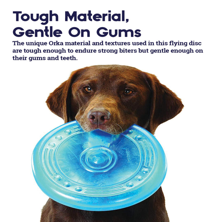 Orka Flyer Royal Blue Flying Disc Dog Fetch Toy