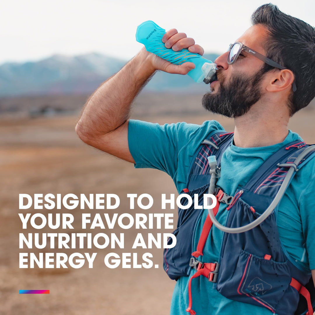 SoftFlask - Collapsible Nutrition Flask (150ml or 250ml) - BPA Free, Easy Open Cap, Foldable, Lightweight