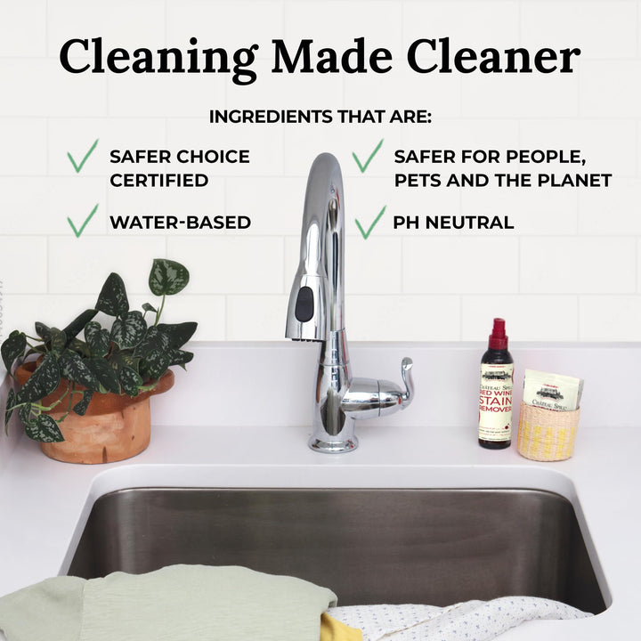 Red Wine Stain Remover for Clothes - 4oz Stain Remover Spray for Stains on Tablecloth, Carpet, Upholstery and Laundry from the makers of Miss Mouth's Messy Eater Stain Treater