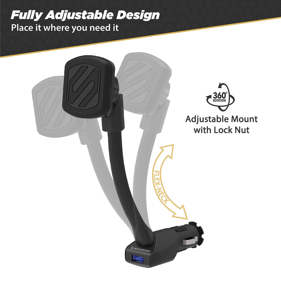 MAGRVMB MagicMount Magnetic Rearview Mirror Phone Holder for Car - 360 Degree Adjustable Head, Universal with All Devices - Rearview Mirror Mount