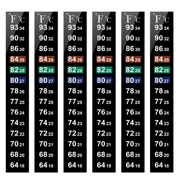Aquarium Thermometer Sticker Fish Tank Temperature Sticker Brewing Thermometer Strip Adhesive Thermometer Sticker for Fish Tank, Storage Tank, Wine Jar