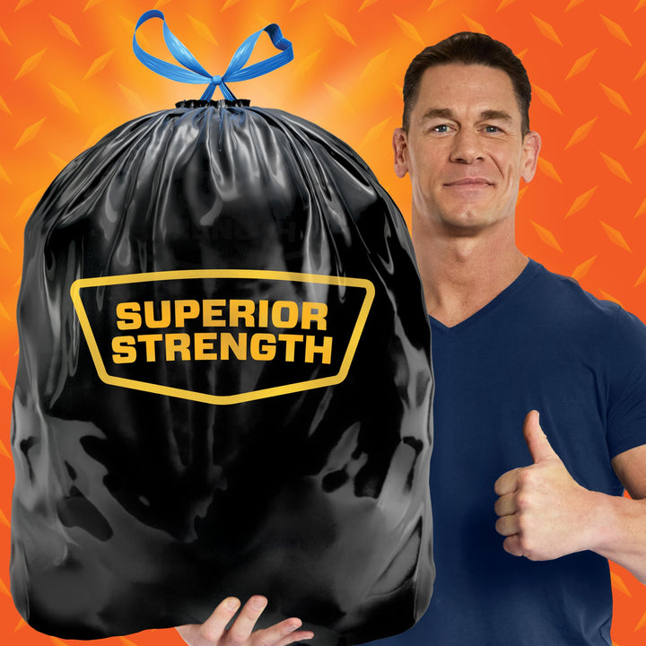 Strong Large Trash Bags (Multipurpose, Drawstring, 30 Gallon, 56 Count)
