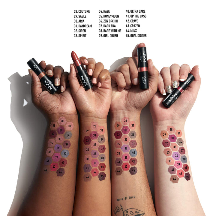 Nyx Professional Makeup Matte Lipstick, Aria, 4.5g