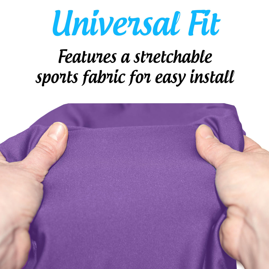 Playful Purple Universal Rollator Walker Seat and Backrest Covers (Purple)