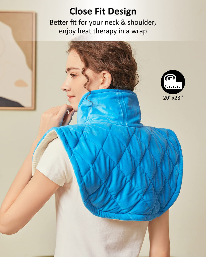 Heating Pad, Weighted Heating Pad for Neck and Shoulder Pain Relief, 2.7lb Electric Heated Neck Shoulder Wrap for Deep Pressure Heat Therapy, 8 Heat Settings, 12 Auto-Off with Countdown,Christmas gift