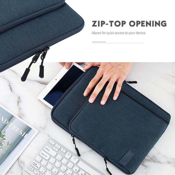 12.9 Inch Tablet Sleeve Bag Carrying Case with Pockets Fits 13 Inch New iPad Pro M4 & Air M2 2024, iPad Pro 12.9 M2&M1, Surface Laptop Go 12.4, Galaxy Tab S8+/S9+ 12.4, Indigo