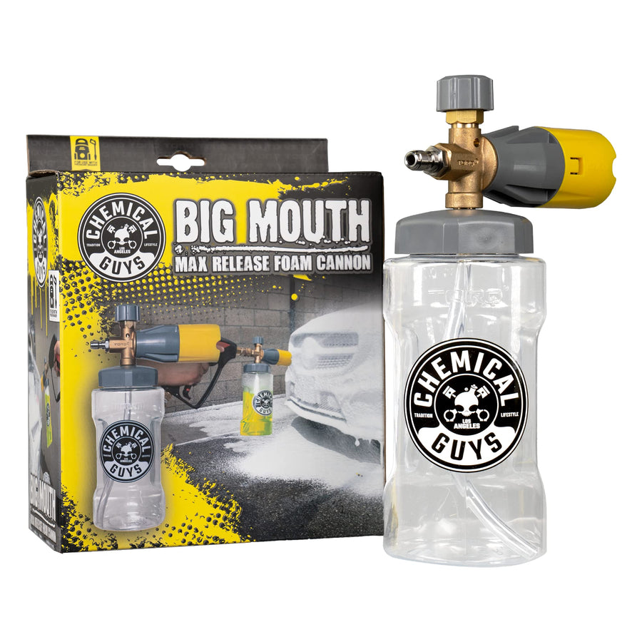 EQP324 Big Mouth Max Release Foam Cannon (Car Wash, Home Wash & Boat Wash Foam Cannon That Connects to Your Pressure Washer) 34 oz Bottle