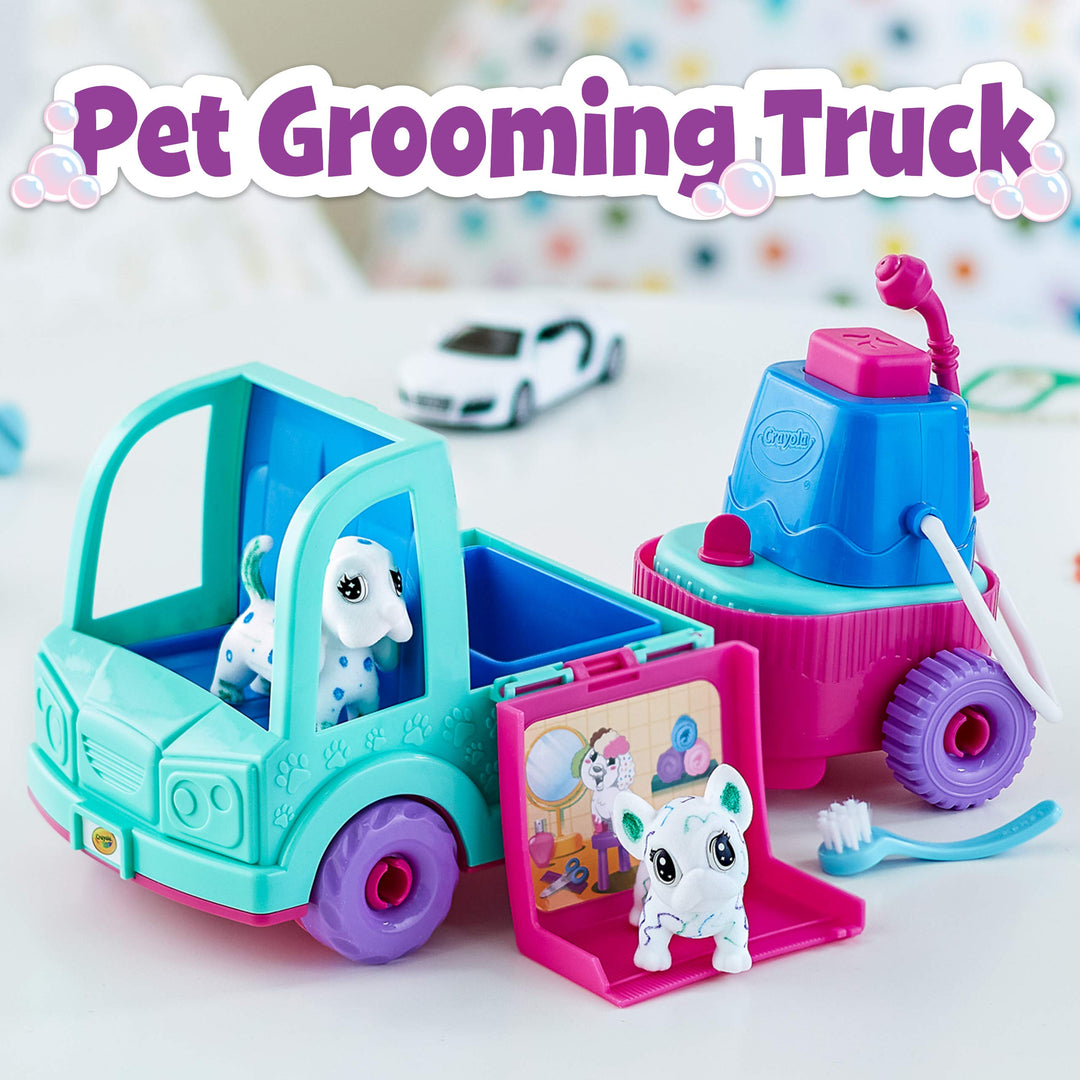 Scribble Scrubbie Pets Grooming Truck (10 Pcs), Toy Pet Playset, Kids Pet Care Toy, Gift for Girls & Boys, Ages 3+