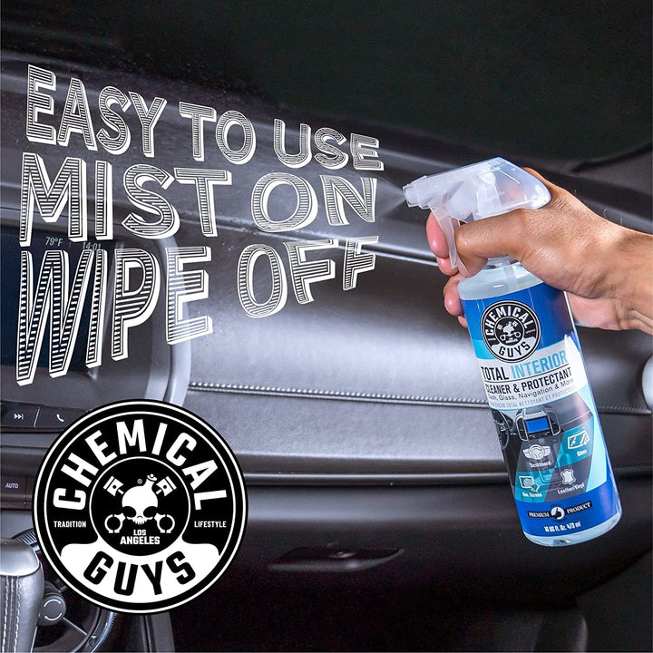 SPI22016 Total Interior Cleaner and Protectant, Safe for Cars, Trucks, SUVs, Jeeps, Motorcycles, RVs & More, 16 fl oz