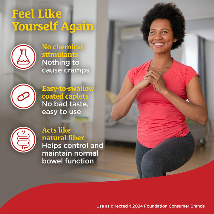 FiberCon Fiber Therapy Coated Caplets, Safe, Simple & Comfortable Insoluble Fiber for Bowel Irregularity, Comfortable Constipation Relief with No Gas or Bloating, 140 Caplets