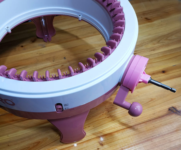 Power Adapter Compatible with Sentro Knitting Machine,Crank Handle Adapter for Knitting,Adapter with Hex Steel Bit Compatible with Sentro 48/40/22 and Jamit,Screwdriver Attachment for Knitting (Pink)