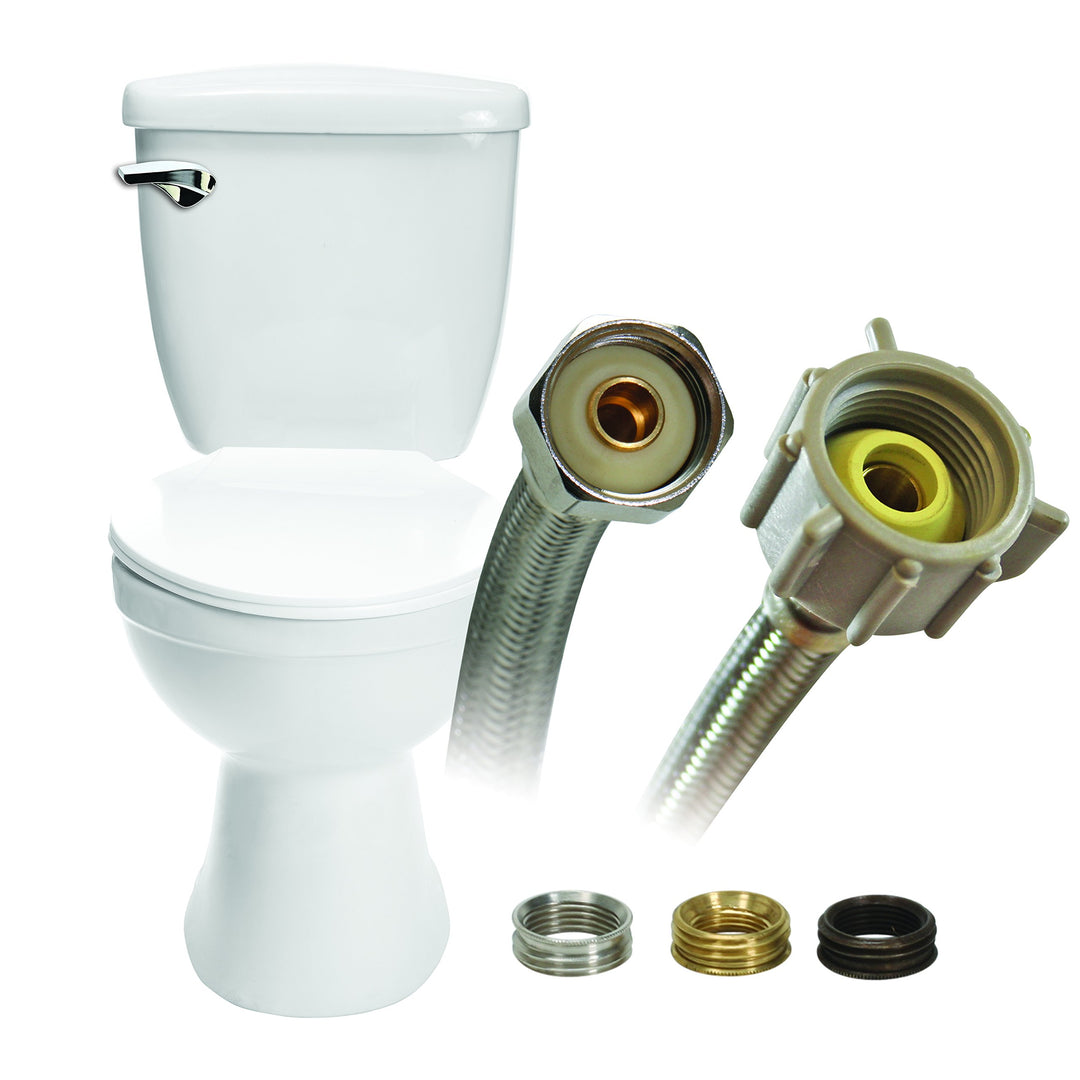 B4T12U Stainless Steel Toilet Supply Line