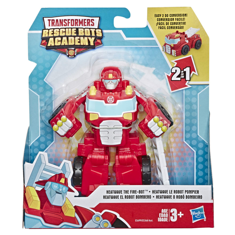 Playskool Heroes Rescue Bots Academy Heatwave The Fire-Bot Converting Toy, 4.5 Action Figure, Toys for Kids Ages 3 & Up