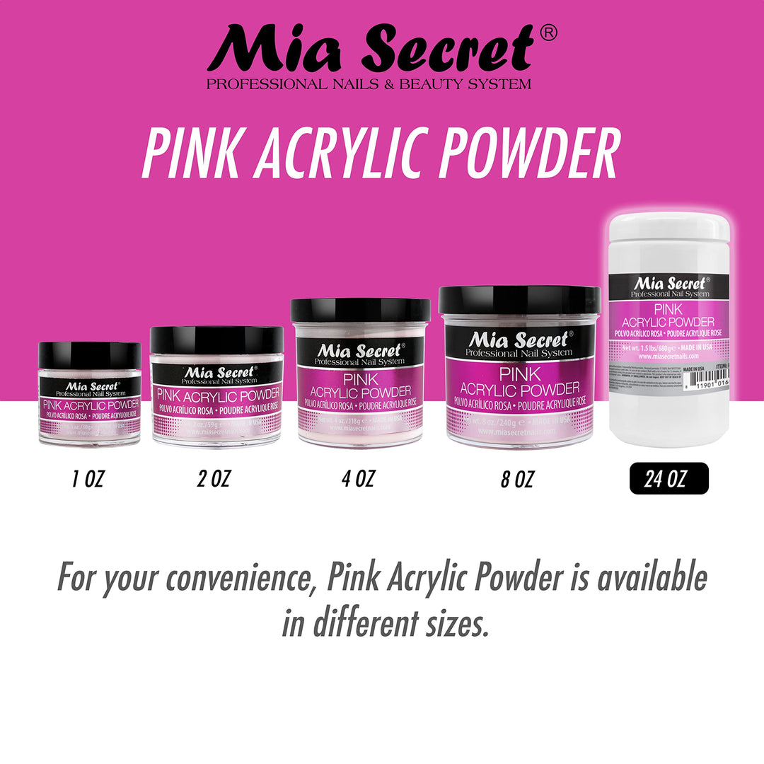 pink Acrylic Powder 1.5 lbs - Made in USA
