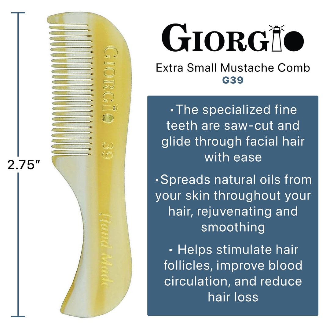 GWL G39 Mustache/Beard Flexible Imitation Horn Comb