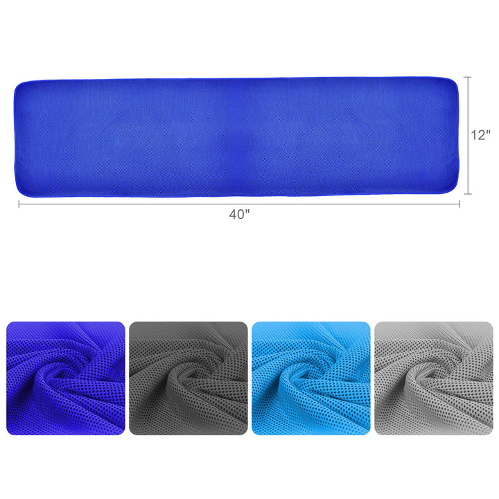 4 Packs Cooling Towels, Sweat Towel for Hot Weather Cold Breathable Soft Lightweight Chilly Face & Neck Rags for Sport, Gym, Beach, Camping, Hiking, Workout, Travel