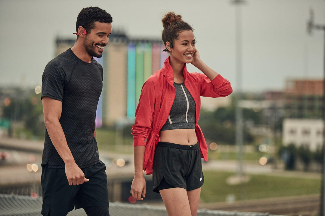 Aeropex (Rebranded as Shokz OpenRun) - Open-Ear Bluetooth Bone Conduction Sport Headphones - Sweat Resistant Wireless Earphones for Workouts and Running - Built-in Mic