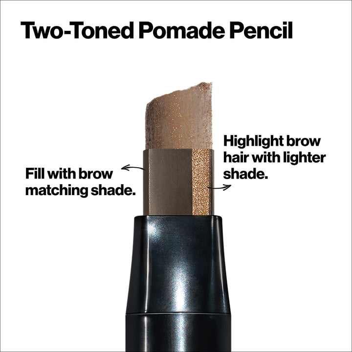 Revlon Colorstay Browlights Pencil, Eyebrow Pencil & Brow Highlighter, 0.55 Lb, Soft Black