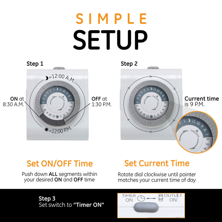 Ge 15076 24-Hour Plug-In Mechanical Timer