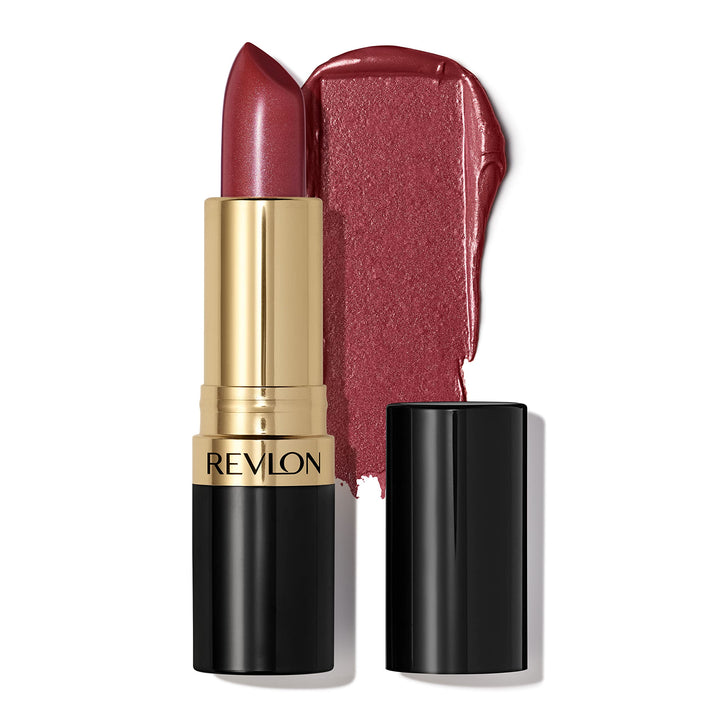 Revlon Super Lustrous Lipstick, High Impact Lipcolor with Moisturizing Creamy Formula, Infused with Vitamin E and Avocado Oil in Plum / Berry Pearl, Spicy Cinnamon (641)