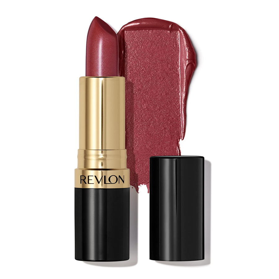 Revlon Super Lustrous Lipstick, High Impact Lipcolor with Moisturizing Creamy Formula, Infused with Vitamin E and Avocado Oil in Plum / Berry Pearl, Spicy Cinnamon (641)