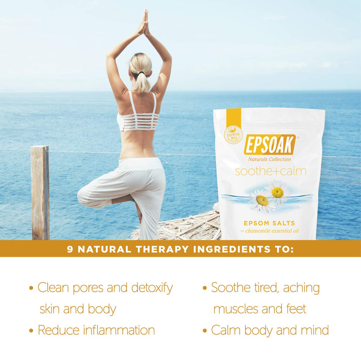 Epsom Salt | 2 lb. Soothe + Calm - For Bath, Spa, Shower & Feet (Everyday Epsom Salts) : Soothe + Calm - 2 lb. Bag