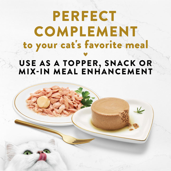 Appetizers Lickable Grain Free Wet Cat Food Topper Light Meat Tuna Appetizer with Scallop - (Pack of 10) 1.1 oz. Trays