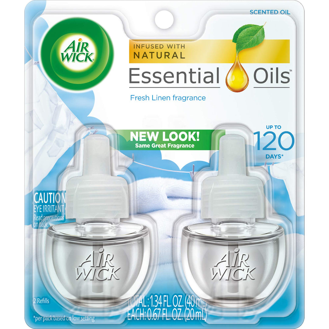Scented Oil Twin Refill, Cool Linen & White Lilac (2X.67) Oz.