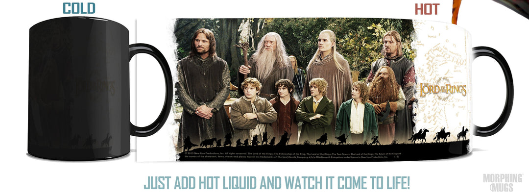 Morphing Mugs Lord of The Rings - The Fellowship - One 11 oz Color Changing Heat Sensitive Ceramic Mug – Image Revealed When HOT Liquid Is Added!