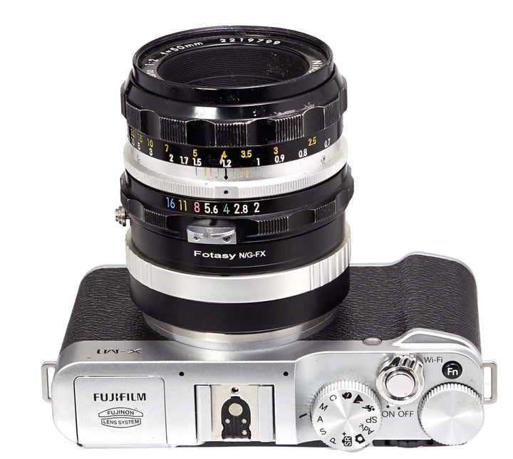 Copper NK G AFS lens to Fuji X Lens Adapter, Nikkor F to X Mount Adapter, Compatible with Fujifilm X-Pro1 X-Pro2 X-Pro3 X-E2 X-E3 X-A10 X-T1 X-T2 X-T3 X-T4 X-T10 X-T20 X-T30 X-T30II X-T100 X-H1