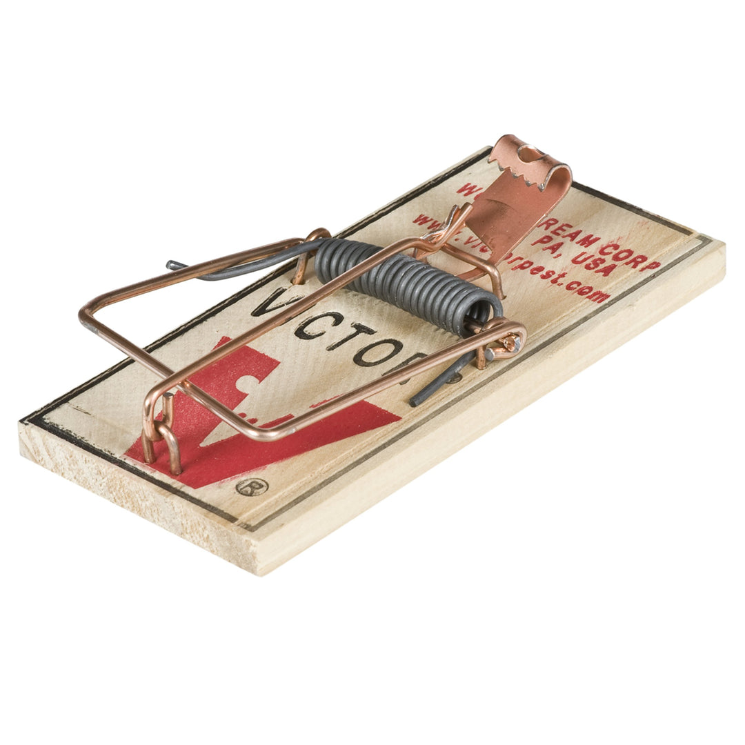 Metal Pedal Mouse Trap - M023 - Wood Mouse Trap, Brown, 2 Count (Pack of 1)