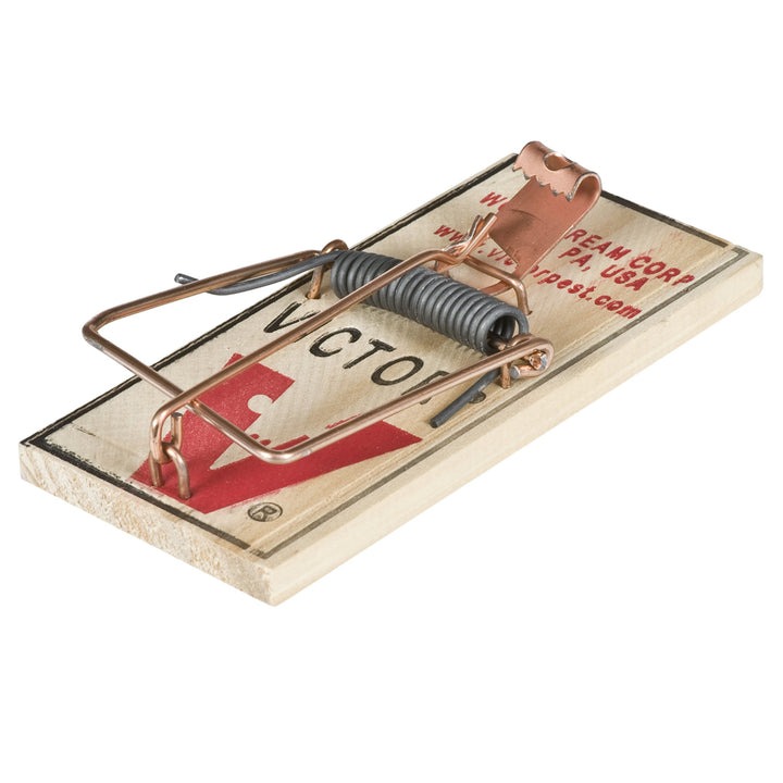 Metal Pedal Mouse Trap - M023 - Wood Mouse Trap, Brown, 2 Count (Pack of 1)