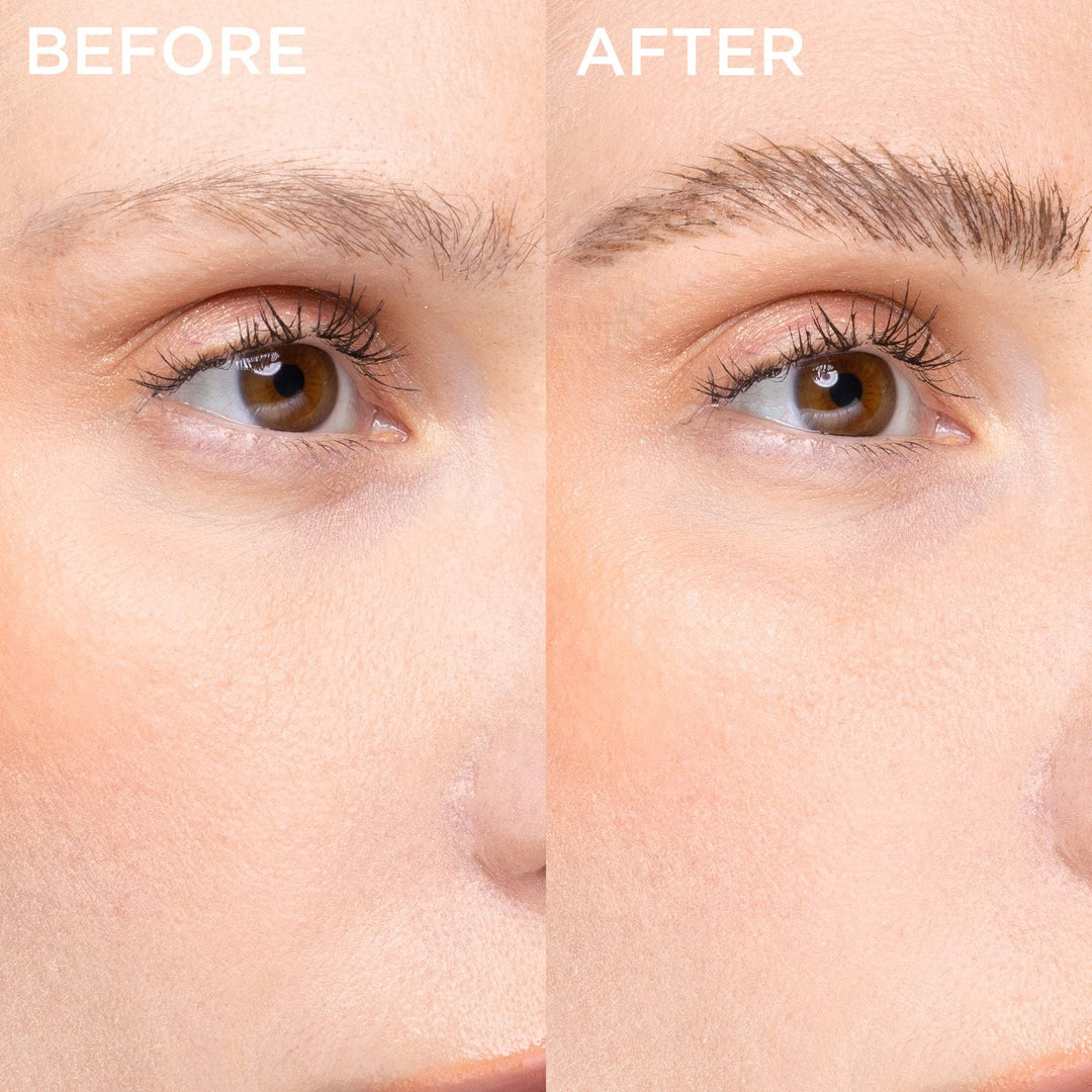 Beauty | Dream Big Brushed Up Brows | Non-Crunchy Tinted Brow Gel | Pigmented Fluffy Full Brow | Plant Fibers for Fullness | Easy-To-Use Micro Spoolie | Mess Free | Vegan + Cruelty Free
