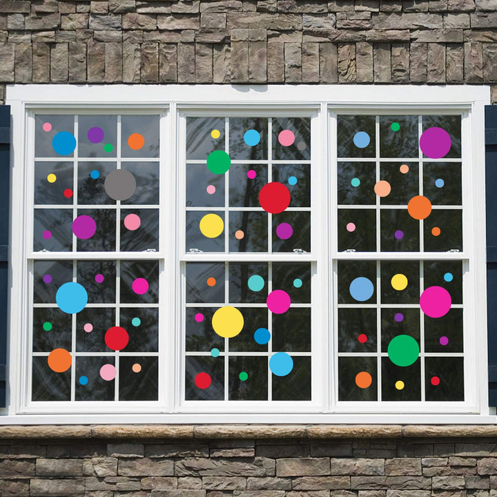 Wall Stickers for Bedroom Living Room, Polka Dot Wall Decals for Kids Boys and Girls (130 Circles)