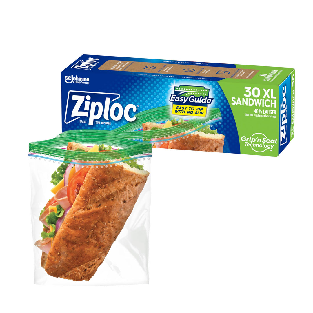 SANDWICH SEAL TOP BAGS, 8 X 7, CLEAR, 30/BOX