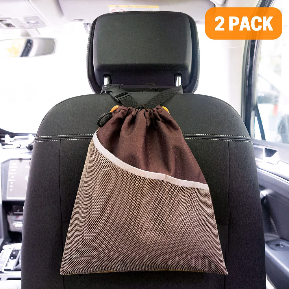 2PCS Car Garbage Can, Hanging Car Trash Bag with Waterproof Leakproof Lining