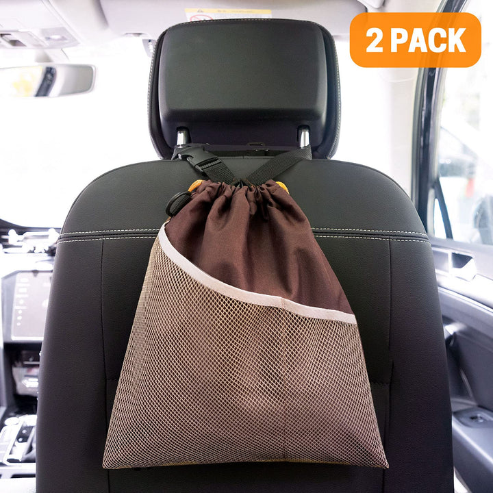 2PCS Car Garbage Can, Hanging Car Trash Bag with Waterproof Leakproof Lining